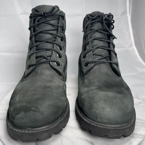 Timberland Boots Boys Junior Size 6 Premium NuBuck Leather Gree - Picture 6 of 10